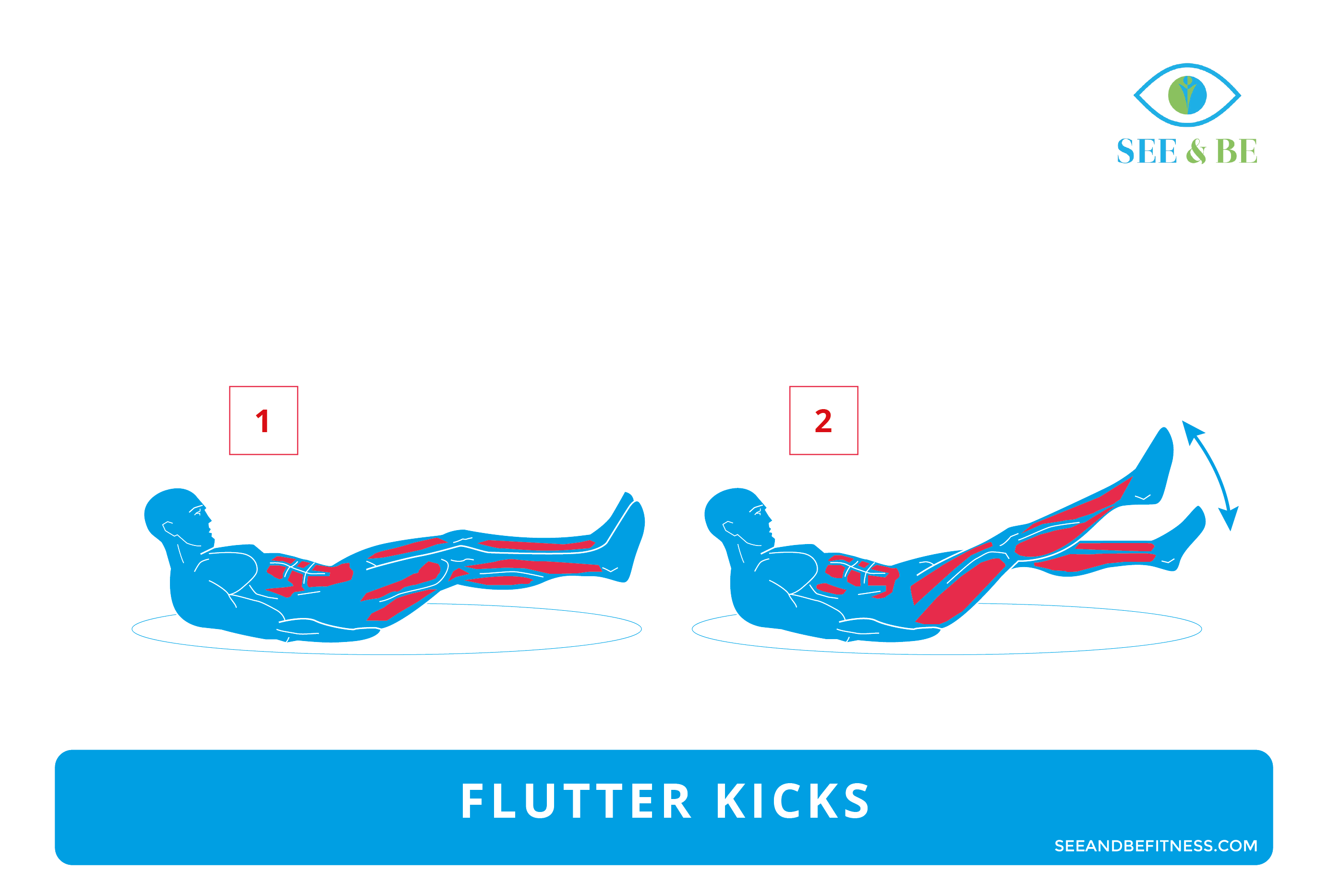 Leg flutters exercise hot sale